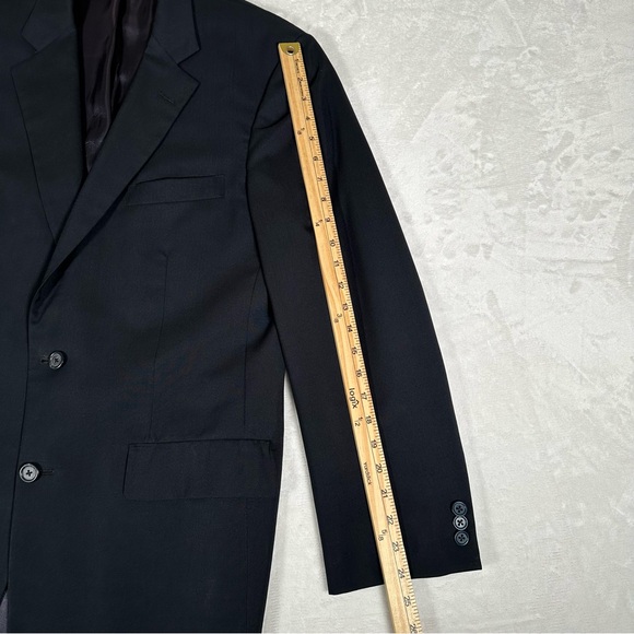 Brooks Brothers Brooksease Blazer Men Size 40L Black 100% Wool Made in USA EUC - Picture 4 of 12